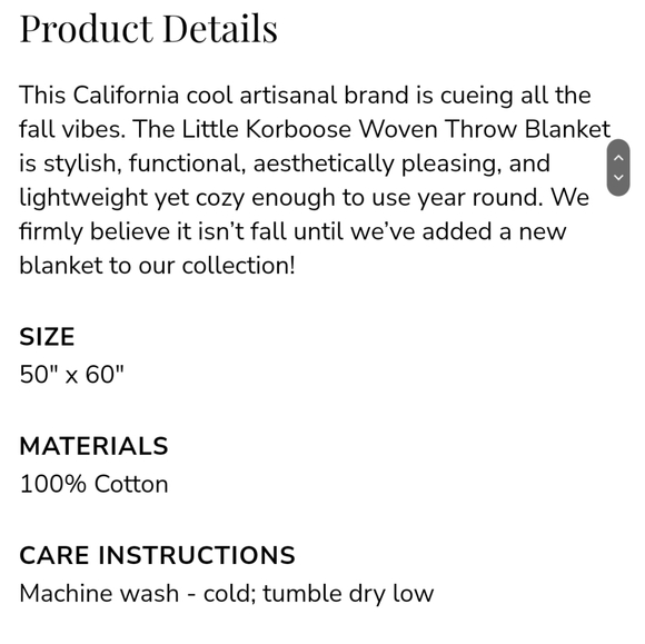 💖💖 NWT Little Korboose Warm Throw Blanket Plaid Rust & Cream 100% Cotton - Picture 3 of 6